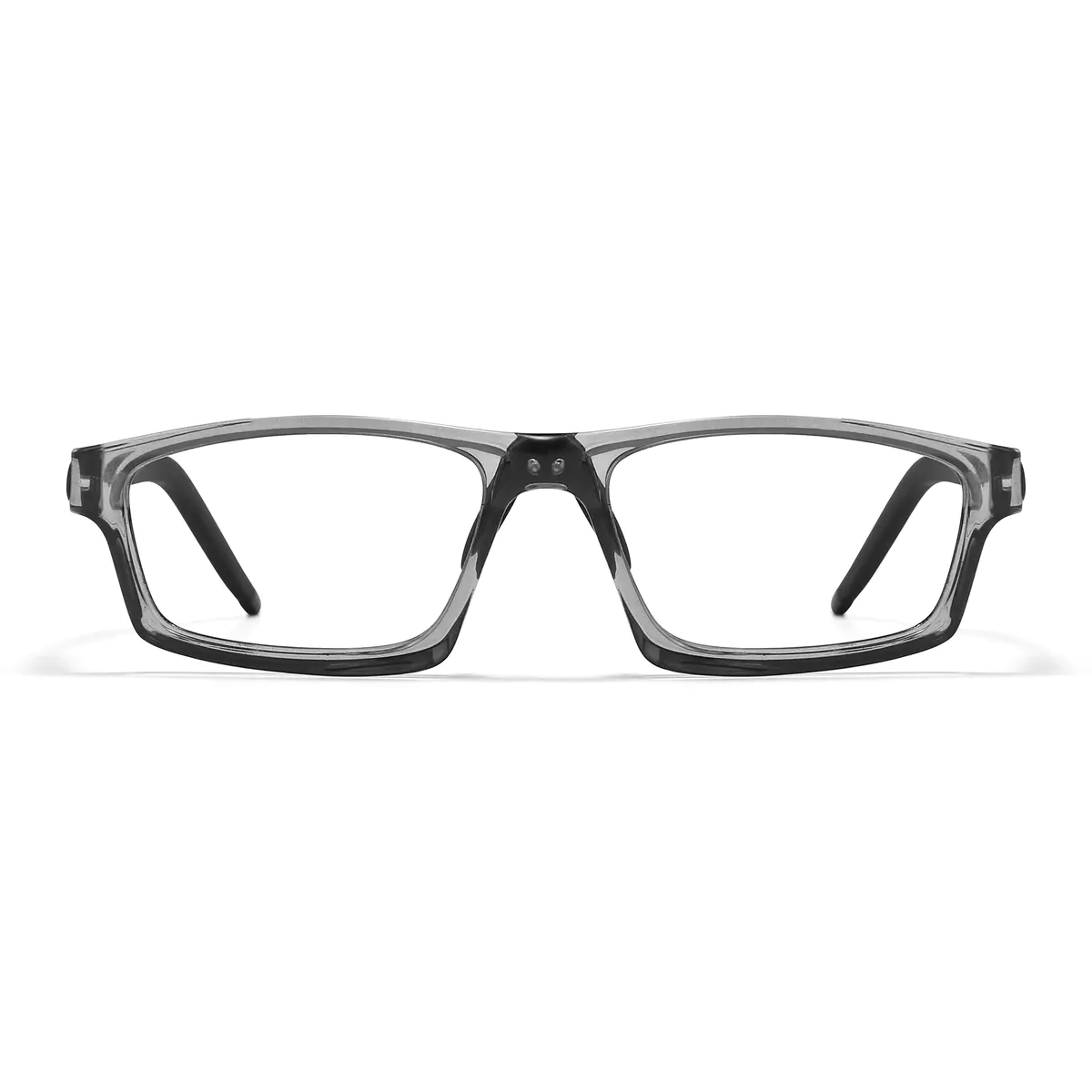 Rectangle Transparent Gray Sport Eyeglasses