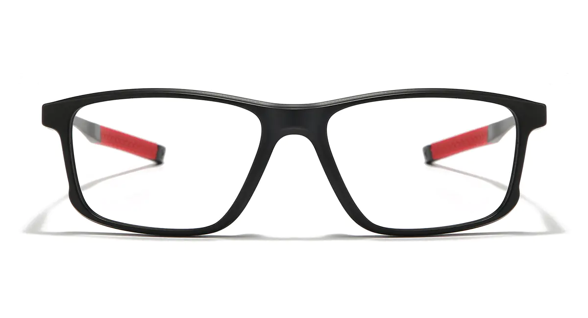 Rectangle Red/Black Eyeglasses