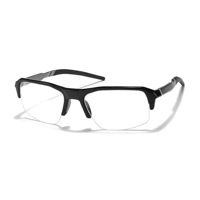 Rectangle Black Sport Eyeglasses