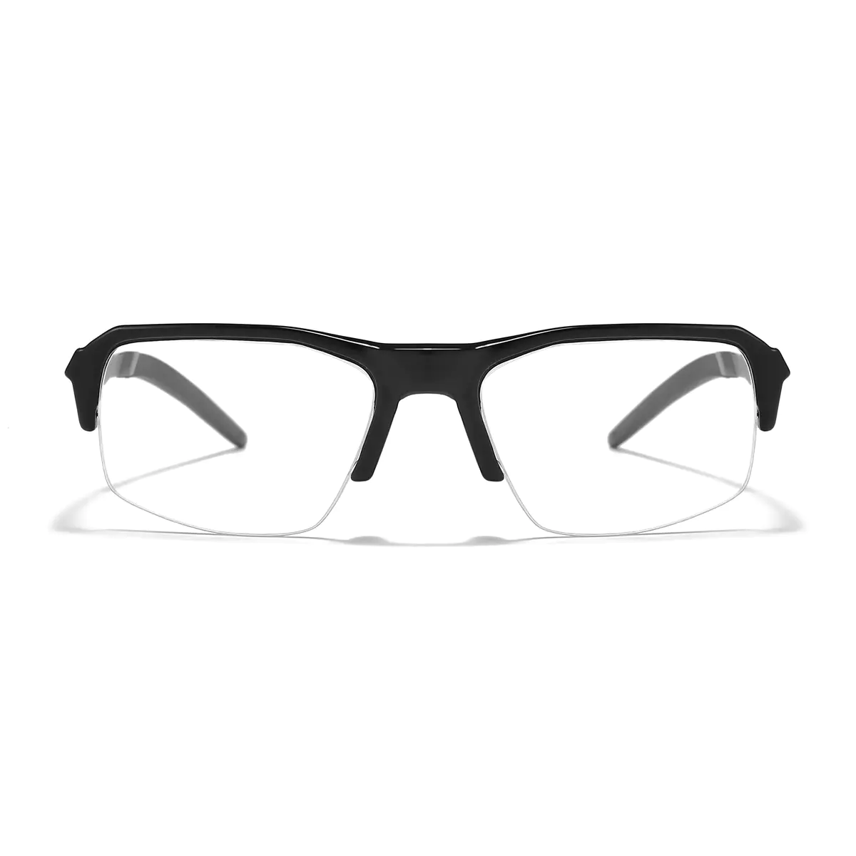 Rectangle Black Sport Eyeglasses