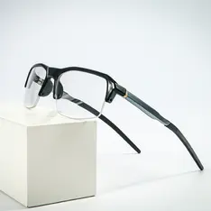 Rectangle Black Sport Eyeglasses