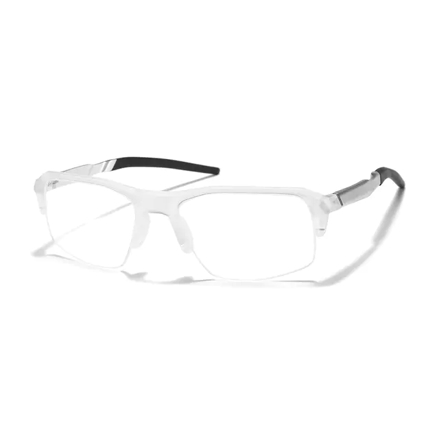 Rectangle Clear/Black Sport Eyeglasses