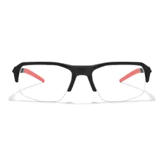 Rectangle Black/Red Sport Eyeglasses
