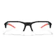 Rectangle Black/Red Sport Eyeglasses