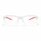 Rectangle Clear/Red Sport Eyeglasses