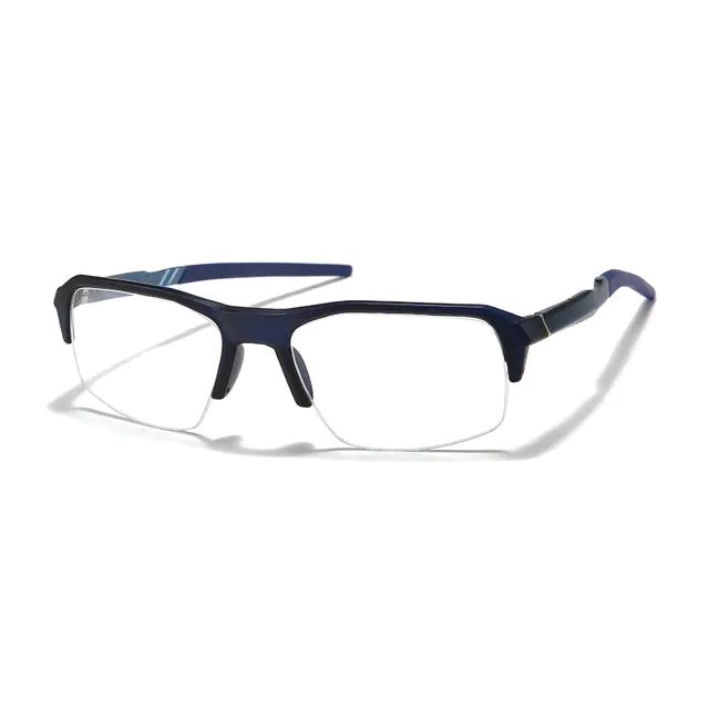 Rectangle Matte Blue Sport Eyeglasses