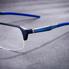 Rectangle Matte Blue Sport Eyeglasses