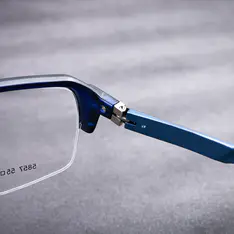 Rectangle Matte Blue Sport Eyeglasses