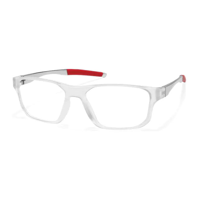 Rectangle Red/Clear Eyeglasses