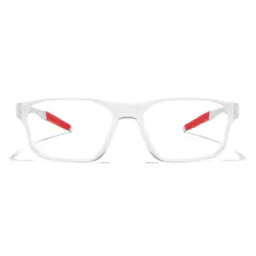 Rectangle Red/Clear Eyeglasses
