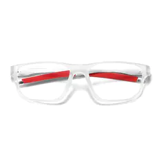 Rectangle Red/Clear Eyeglasses