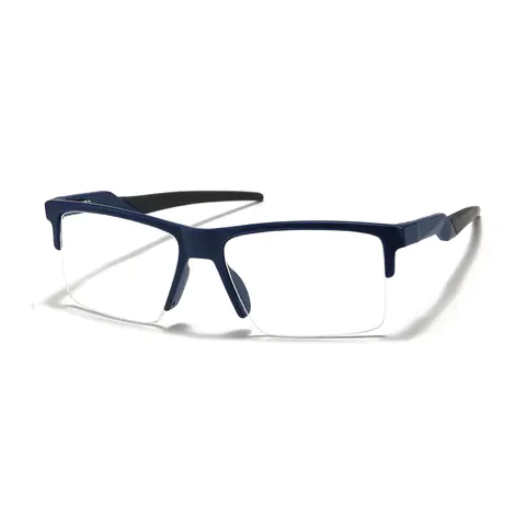 Square Matte Blue Eyeglasses