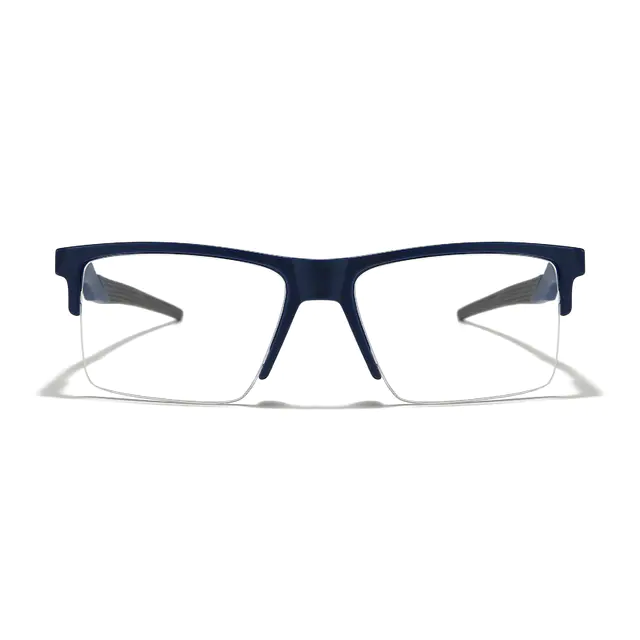 Square Matte Blue Eyeglasses