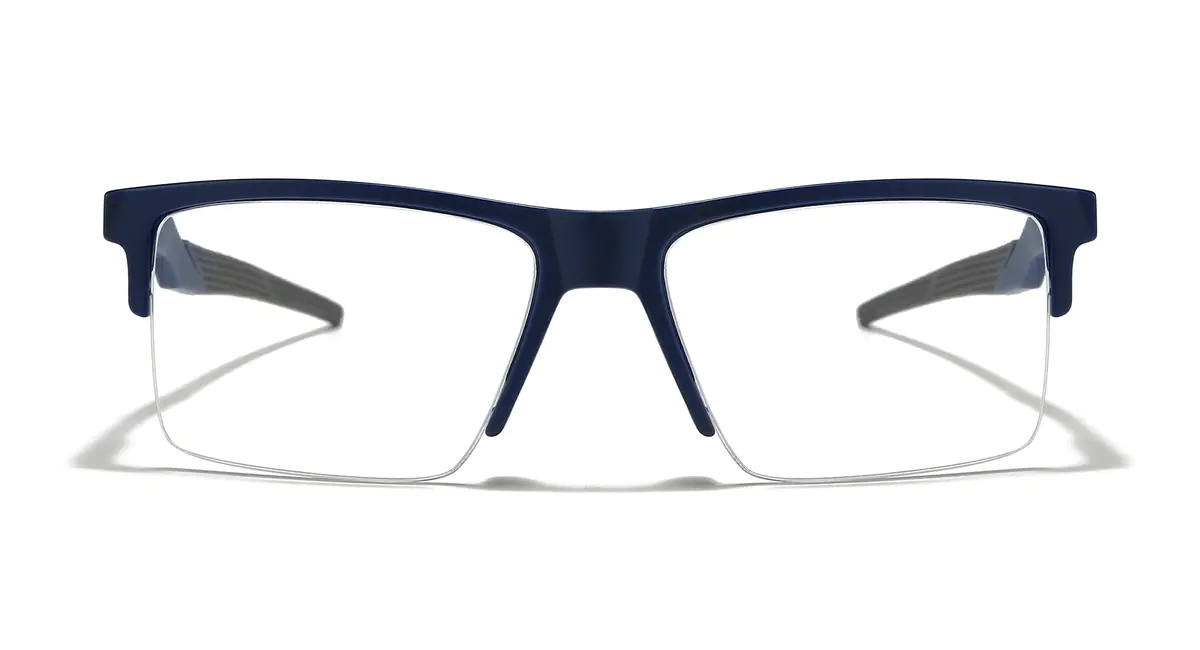 Rectangle Matte Blue Eyeglasses