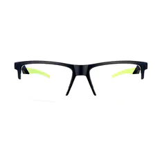 Square Matte Black Green Eyeglasses
