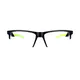 Square Matte Black Green Eyeglasses