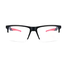 Square Matte Black Red Eyeglasses