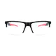 Square Matte Black Red Eyeglasses