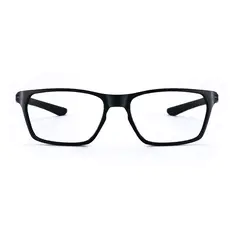 Rectangle Matte Black Sport Eyeglasses
