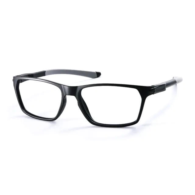 Rectangle Black/Gray Sport Eyeglasses