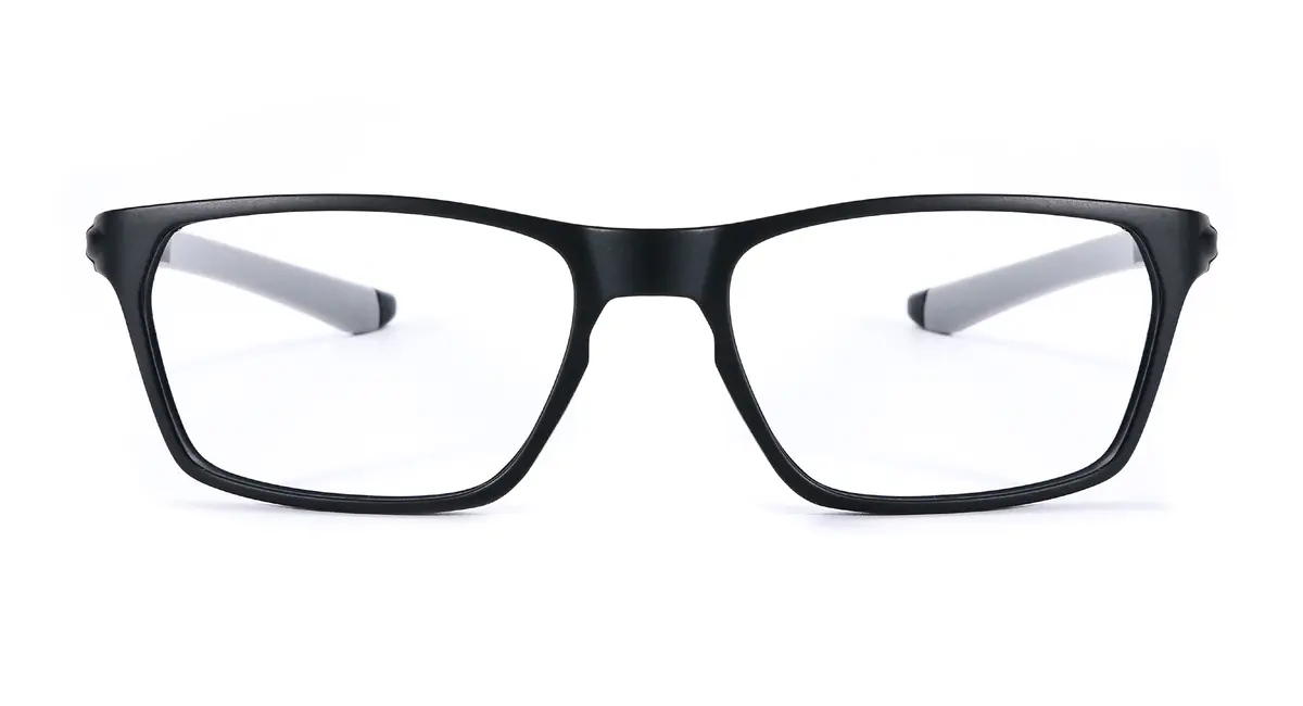 Rectangle Black/Gray Sport Eyeglasses
