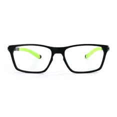 Rectangle Black/Green Sport Eyeglasses