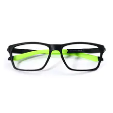 Rectangle Black/Green Sport Eyeglasses