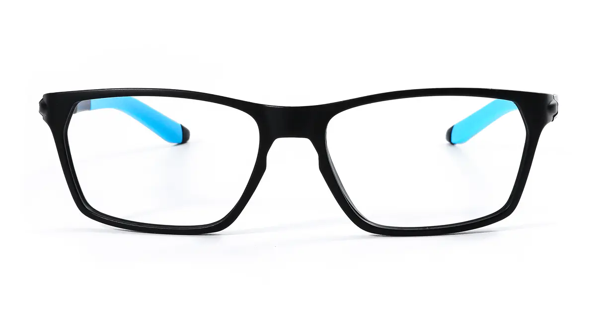 Rectangle  Black/Blue Sport Eyeglasses