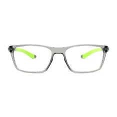 Rectangle Transparent Gray/Green Sport Eyeglasses