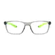 Rectangle Transparent Gray/Green Sport Eyeglasses