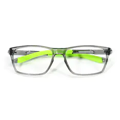 Rectangle Transparent Gray/Green Sport Eyeglasses