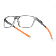 Rectangle Transparent Gray Sport Eyeglasses
