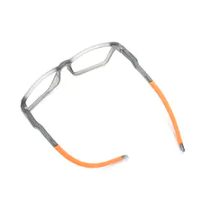 Rectangle Transparent Gray Sport Eyeglasses