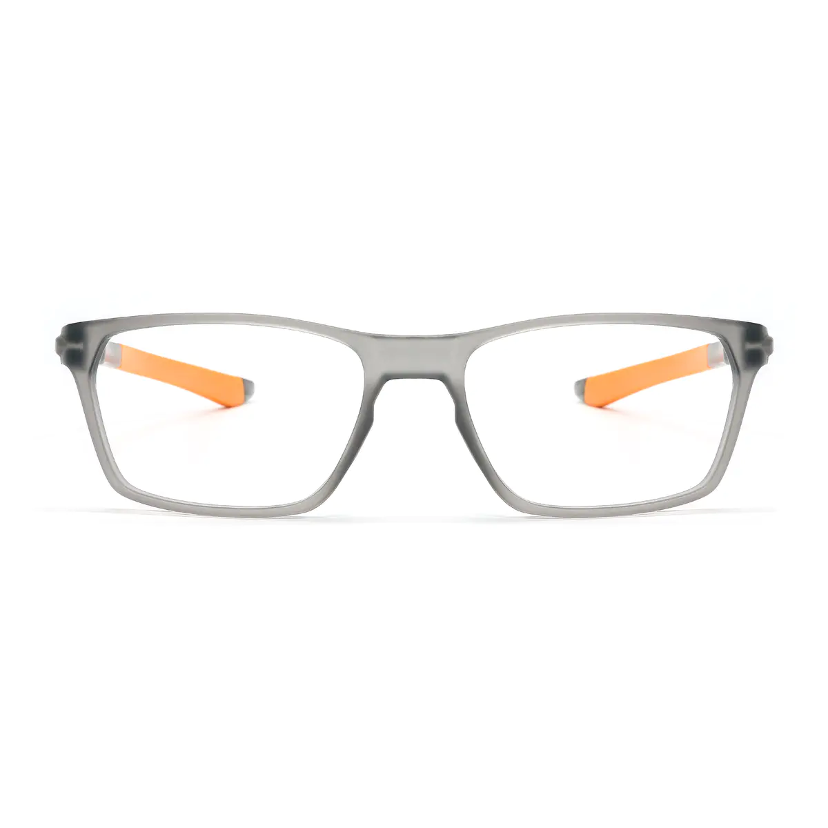 Rectangle Transparent Gray Sport Eyeglasses