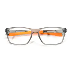 Rectangle Transparent Gray Sport Eyeglasses