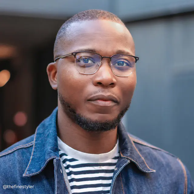 Square Black/Silver Eyeglasses