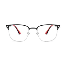 Square Black/Silver Eyeglasses