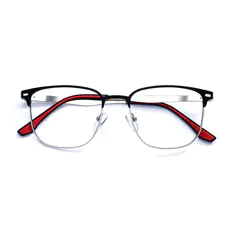 Square Black/Silver Eyeglasses