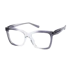 Square Transparent Gray Eyeglasses