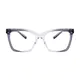 Square Transparent Gray Eyeglasses