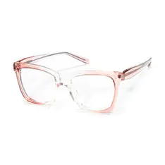 Square Transparent Pink Eyeglasses