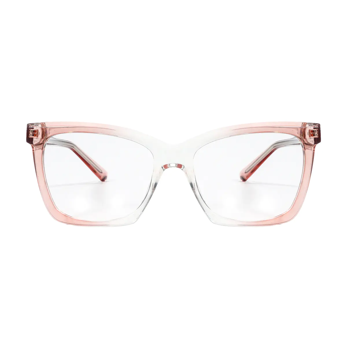 Square Transparent Pink Eyeglasses