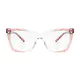 Square Transparent Pink Eyeglasses