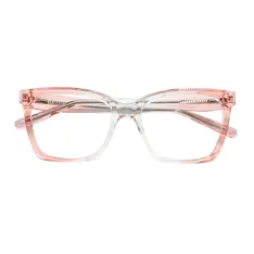 Square Transparent Pink Eyeglasses