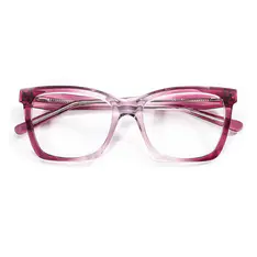 Square Transparent Purple Eyeglasses