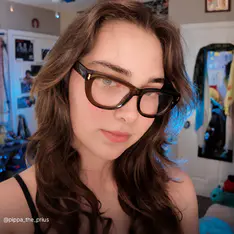 Cat-eye Transparent Brown Eyeglasses