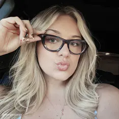 Oval Transparent Blue Eyeglasses