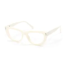 Oval White Eyeglasses