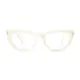 Oval White Eyeglasses