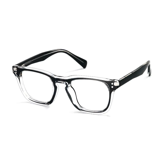 Square Black/White Eyeglasses